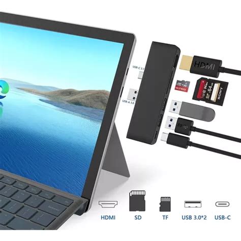 Microsoft Surface Pro 7 Hub 6 En 2 Usb C Surface Pro 7 Esta Envío Gratis