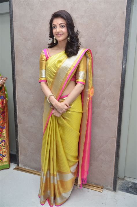 My Film And Its Stories Kajal Gorgeous Look In Traditional Silk Saree