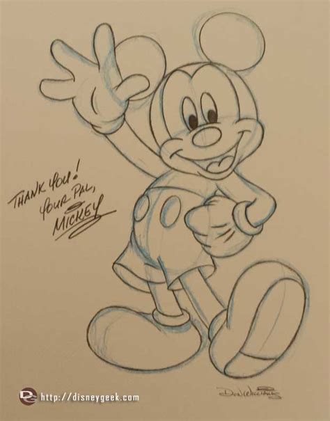 Mail Call Walt Disney World Thank You Notesketch Mickey Mouse
