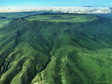 Aerial View Of Ngorongoro Crater Tanzania