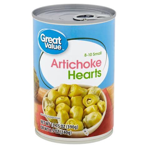 Great Value 8 10 Small Artichoke Hearts 1375 Oz