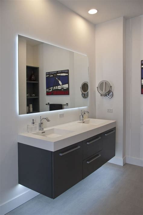 Best diy floating bathroom vanity from remodelaholic. 25 DIY Vanity Mirror Ideas with Lights | Floating bathroom ...