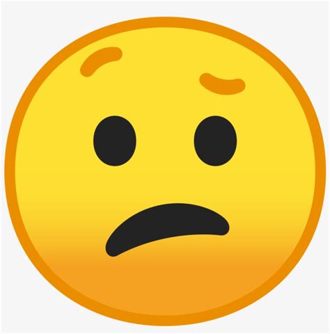 Confused Face Png Emoji Face Confused Transparent Png 1024x1024