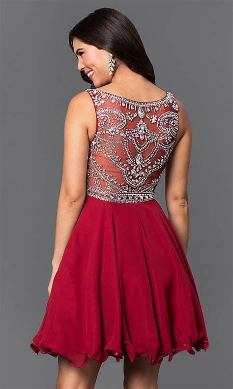 Short Jewel Embellished Homecoming Dress In 2020 Homecoming Dresses