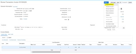 HSRoracentre How to create credit memo in oracle cloud receivables