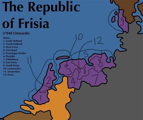 kingdom of republic of frisia 1849 onwards r imaginarymaps