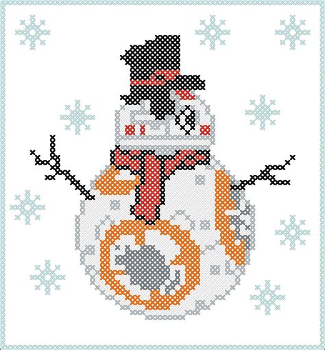 Bogo Free Merry Christmas Funny Snowmаn Droid Bb8 Star Wars Cross