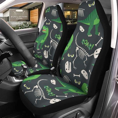 tyrannosaurus rex pattern car seat covers custom dinosaur car accessor ezcustomcar