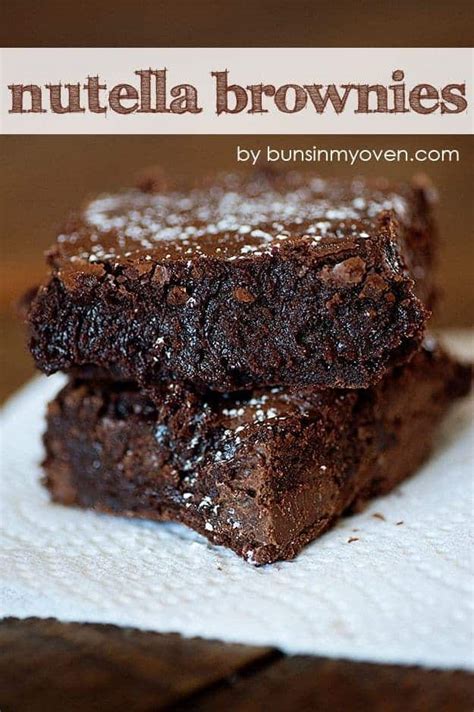 Nutella Brownies The Thickest Fudgiest Brownies Ever