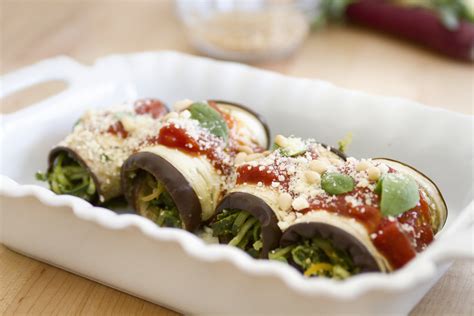 Recipe Eggplant Lasagna Roll Ups With Cashew Ricotta