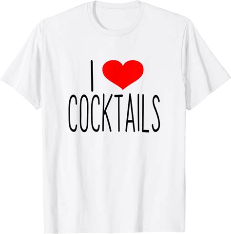 i love cocktails drinks t shirt amazon de fashion