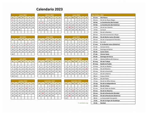 Calendario Con D As Festivos En Mexico Imprimir Y Descargar Reverasite