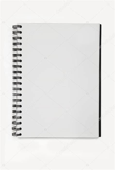Spiral Notebook Paper Without Line Isolated Background — Stock Photo