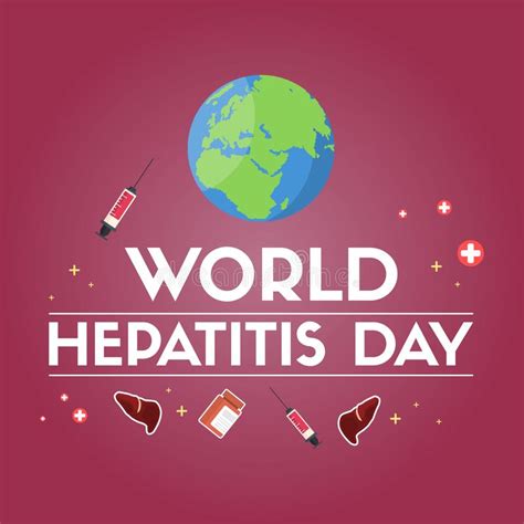 World Hepatitis Day Greeting Card Stock Vector Illustration Of