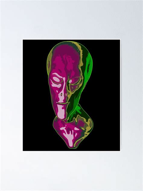 Vaporwave Alien Poster By Jonhale Redbubble