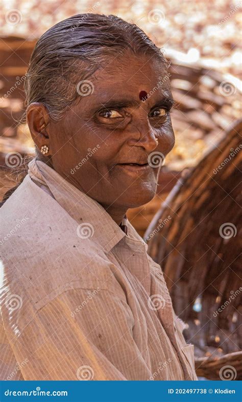 Closeup Portrait Of Toothless Woman Chikkanayakanahalli Karnataka