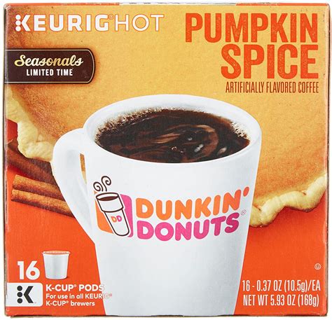 Dunkin Donuts Pumpkin Spice Flavor K Cups For Keurig Coffee Brewers 16