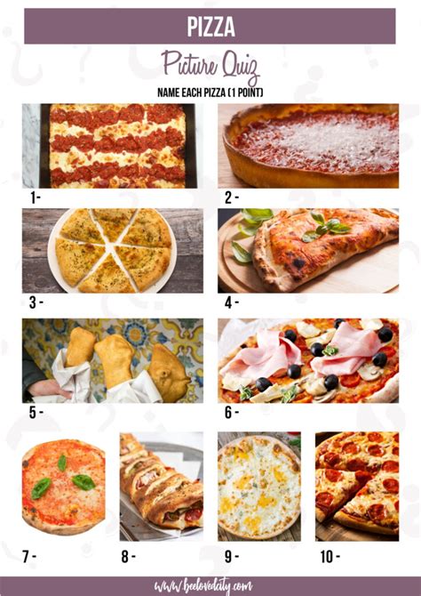 Read on for some hilarious trivia questions that will make your brain and your funny bone work overtime. The Ultimate Pizza Quiz: 35 Questions & Answers about ...