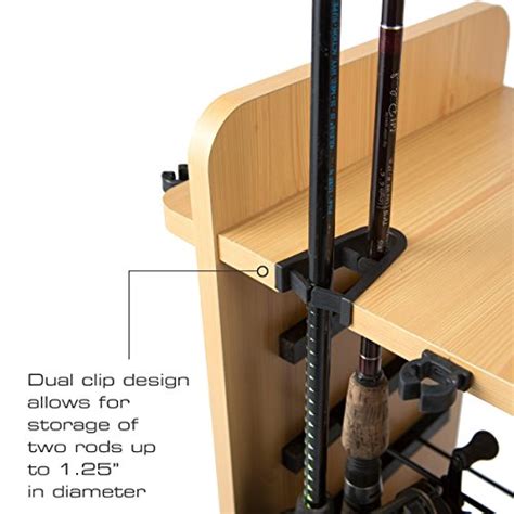 Rush Creek Creations 14 Fishing Rod Rack With 4 Utility Box Storage