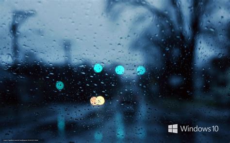 Windows 10 Wallpaper Rain Drops Evening Wallpapers — 618107