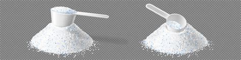 Washing Powder Piles With Measuring Scoop Vector Art At Vecteezy