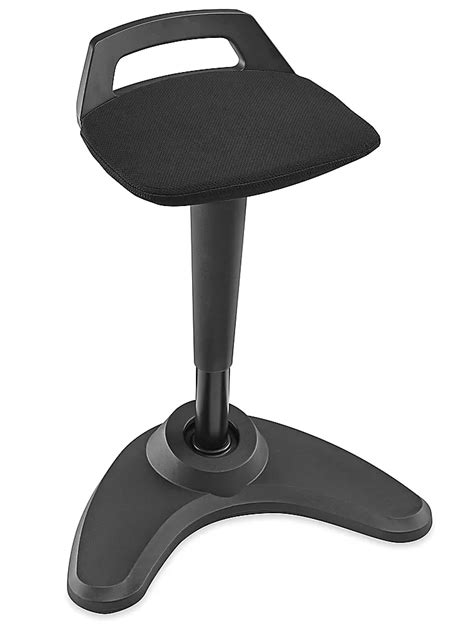 Fabric Office Sitstand Stool Black H 7055bl Uline