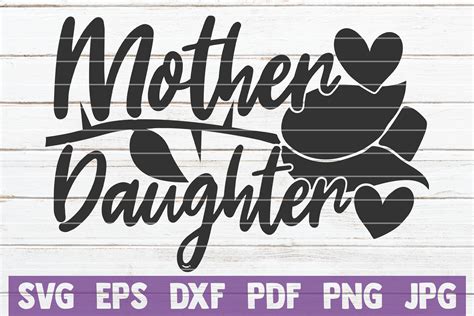 Mother Daughter Svg Cut File By Mintymarshmallows Thehungryjpeg