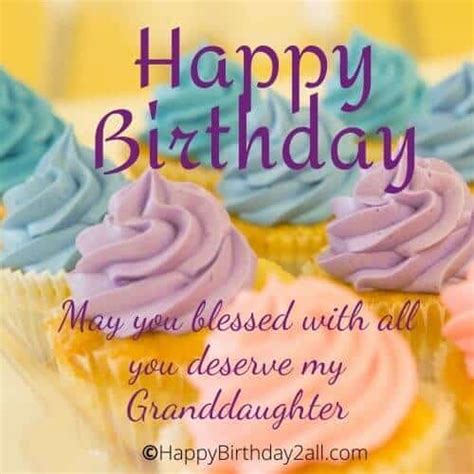 Happy Birthday Wishes For Granddaughter Greetings Quotes