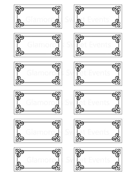 Instant Download Black And White Labels Blank Labels Craft Etsy
