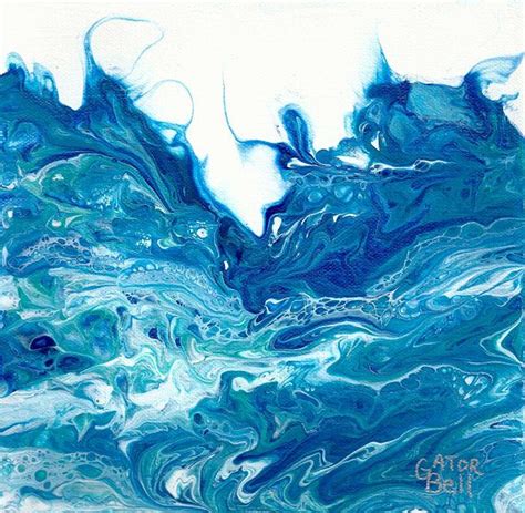 Blue Abstract Paintingblue Abstract Artblue Fluid Blue Abstract