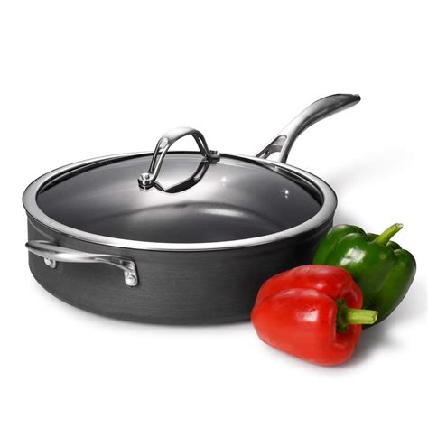 Procook Professional Anodised Non Stick Saute Pan With Lid 28cm 4