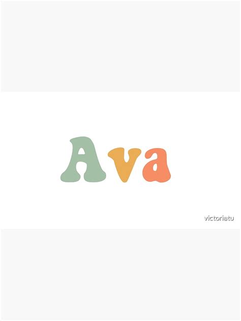 Ava Name Bubble Letters Poster For Sale By Victoriatu Redbubble