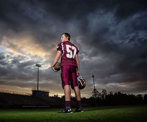 High School Seniors Checks Football Running Portrait Sports