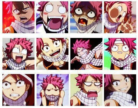 The Many Faces Of Natsu Dragneel Fairy Tail Funny Fairy Tail Love
