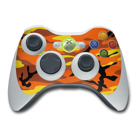 Xbox 360 Controller Skin Orange Camo By Camo Decalgirl