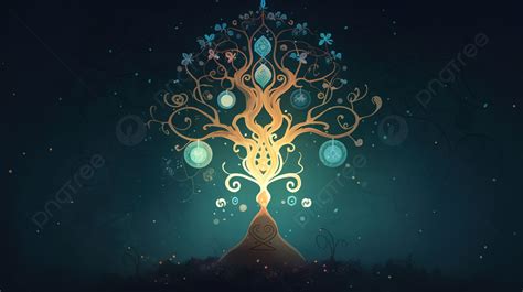 The Ethereal Imax Tree Of Life Background Unalome Picture Background