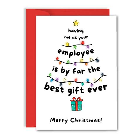 Funny Boss Christmas Cards For Boss Employer From Employee Etsy