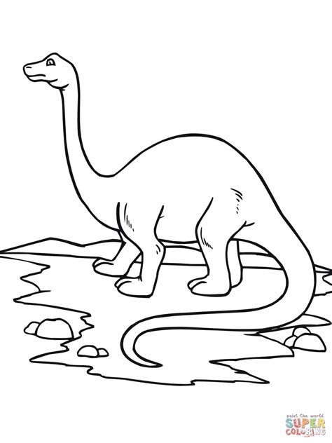 Download and print these brontosaurus coloring pages for free. Brontosaurus - dinosaurie Målarbok | Gratis Målarbilder ...