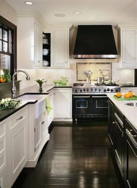 Tan floors are a good choice for traditional kitchens, especially if you have different colored kitchen for example, if you have dark wooden cabinets and you purchase dark hardwood floors, you may want lighter walls, like tan or beige. 10 Beautiful Kitchens with Dark Hardwood Floors