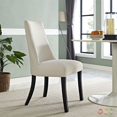 Reverie Contemporary Upholstered Dining Side Chair Beige