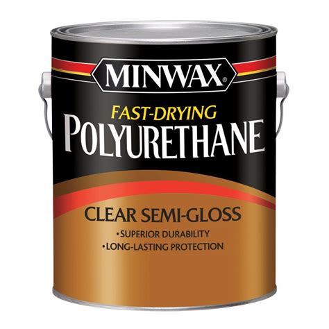 Minwax 1 Gal Clear Semi Gloss Fast Drying Polyurethane Interior Wood