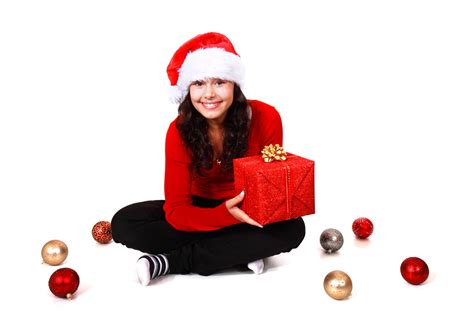 Christmas Girl With T Free Stock Photo Public Domain Pictures