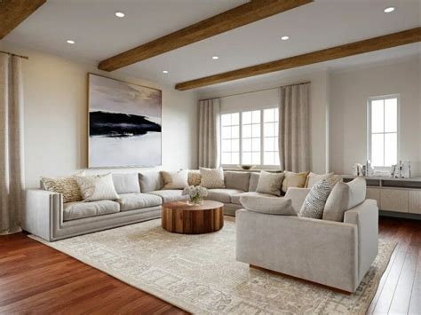 Before And After Sleek Neutral Living Room Design Decorilla