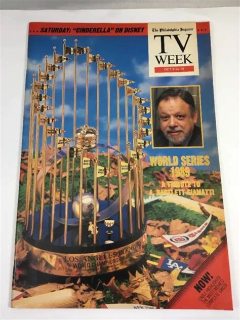 World Series 1989 Tv Week Philadelphia Inquirer October 89 Bartlett