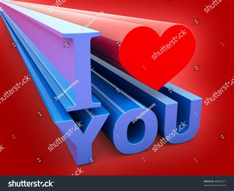 3d Render I Love You Stock Photo 48482671 Shutterstock