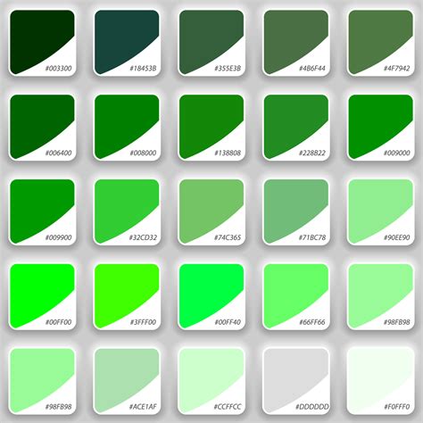 Shades Of Green Swatch Color Palette Template For Your Design 21808763