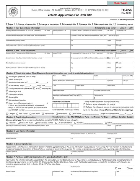 Form Tc 656 Fill Out Sign Online And Download Fillable Pdf Utah