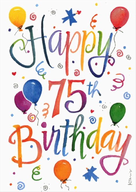 Happy 75th Birthday Cards Birthday Wishes For Seventy Five Year Old