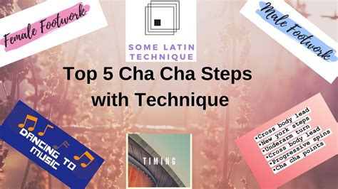 Top 5 Cha Cha Steps With Routine And Technique Youtube