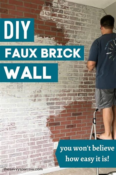 Diy Faux Brick Wall A Super Easy Wall Treatment Artofit